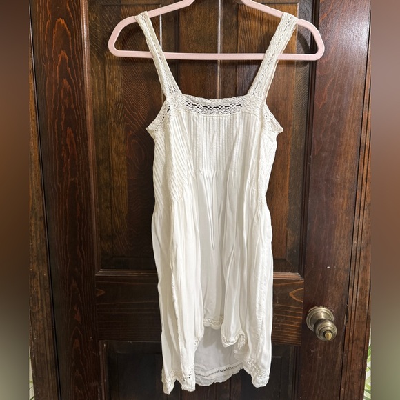 Aritzia Wilfred Leone Pintuck Pleated Square Neck Mini Babydoll Dress - Picture 4 of 7